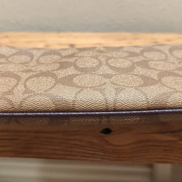 Coach Tan Signature Wristlet - Picture 3 of 9